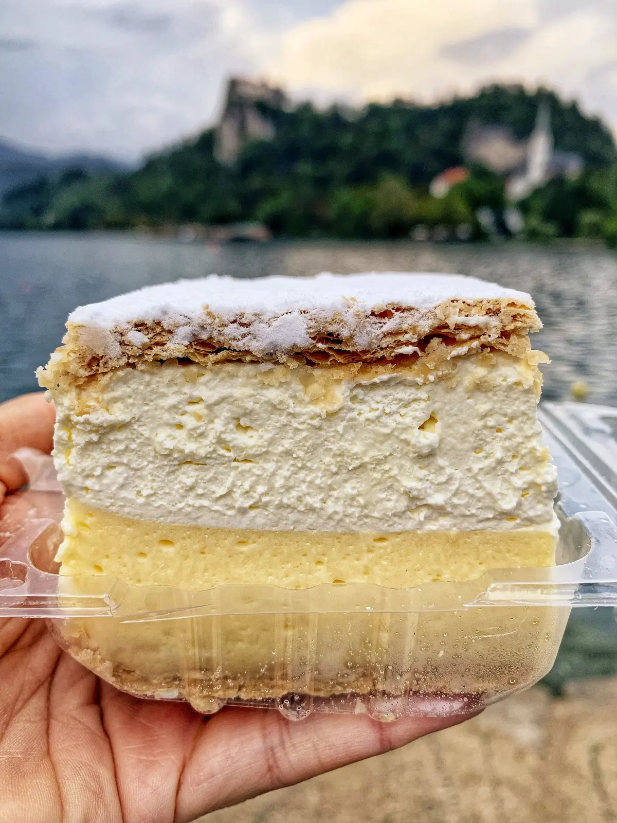 A slice of Bled cream cake